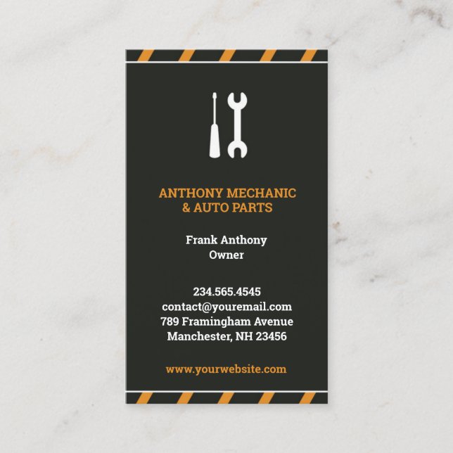 Auto Repair Business Card (Front)