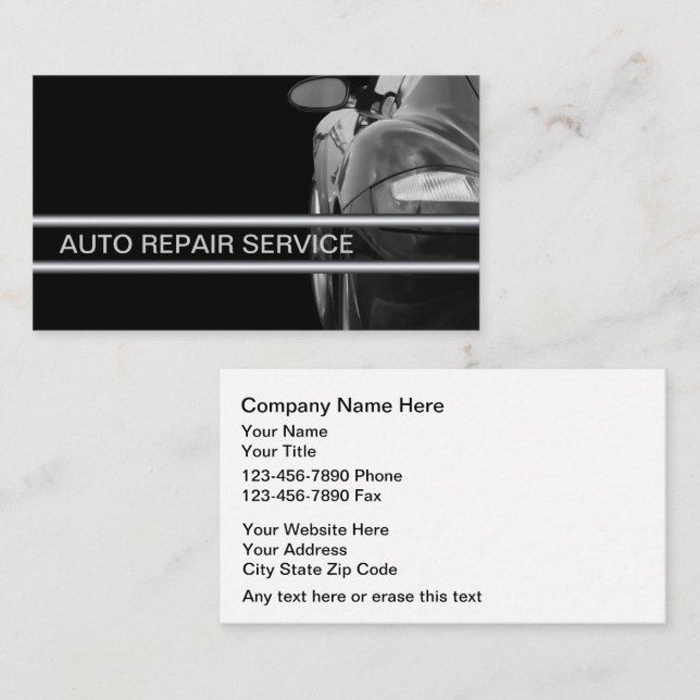 Auto Repair Business Cards (Front/Back)