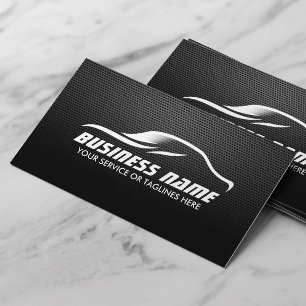 Auto Repair Dark Metal Automotive Business Card