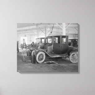 Auto Repair Garage, 1926. Vintage Photo Canvas Print