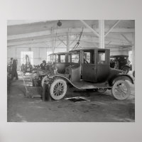 Auto Repair Garage, 1926. Vintage Photo