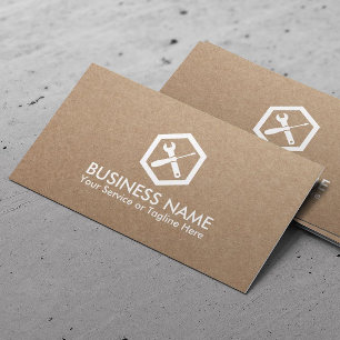 Auto Repair Handyman Automotive Rustic Business Card