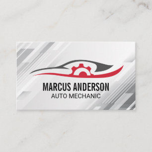Auto Repair Mechanic Shop   Car Parts Business Card