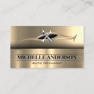 Auto Repair   Mechanic   Wrenches Business Card