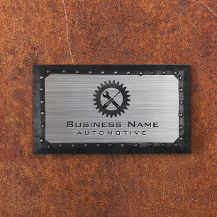 Auto Repair Professional Metal Framed Automotive Business Card