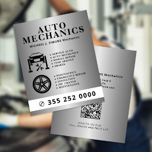 Auto repair professional mobile mechanic service flyer