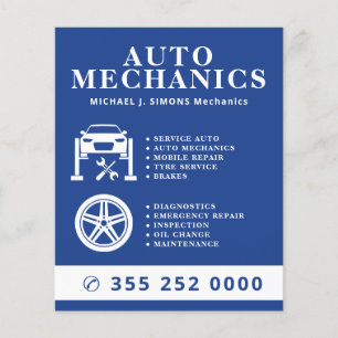 Auto repair professional mobile mechanic service flyer