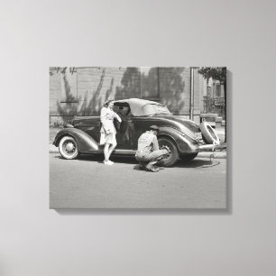 Auto Repair Service, 1942 Canvas Print