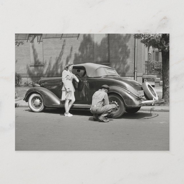 Auto Repair Service, 1942 Postcard (Front)