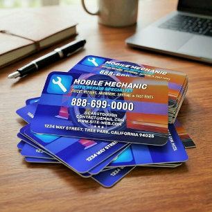 Auto Repair Services (Car Repair) Mobile Mechanic Business Card