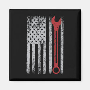 Auto Repairman Car Mechanic Wrench Workshop Tools Magnet