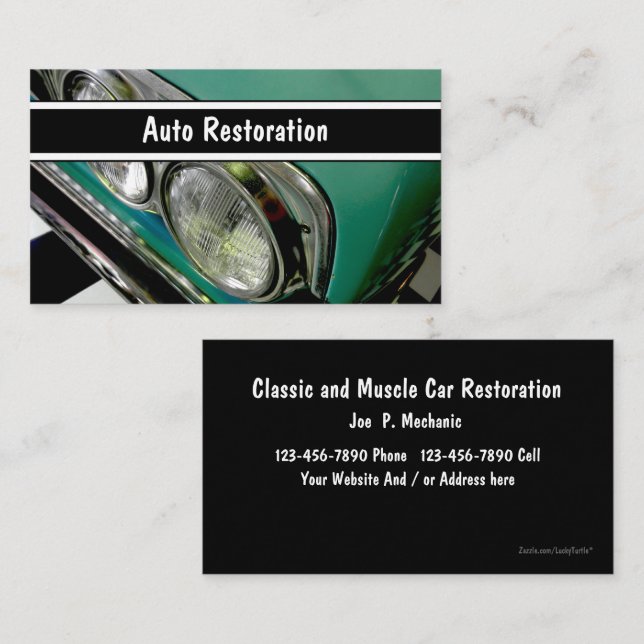 Auto Restoration Business Cards (Front/Back)