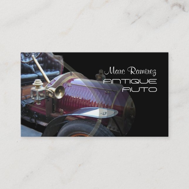 Auto Restoration business cards (Front)