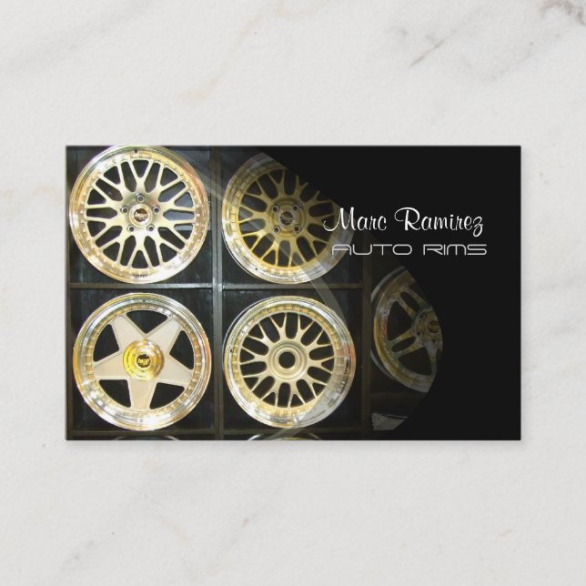 AUTO RIMS, PHOTO business cards (Front)
