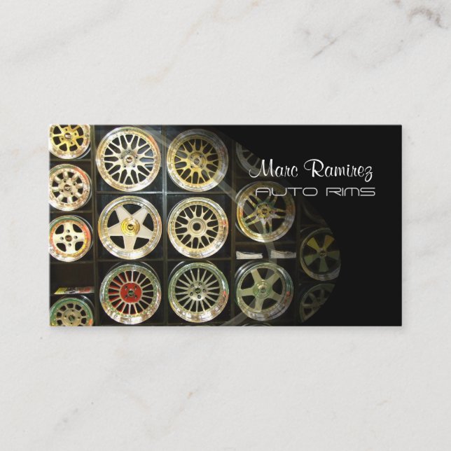 AUTO RIMS, PHOTO business cards (Front)