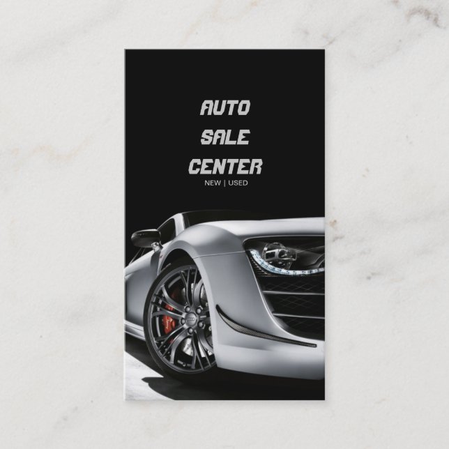 Auto Sale Car Dealership Business Card (Front)