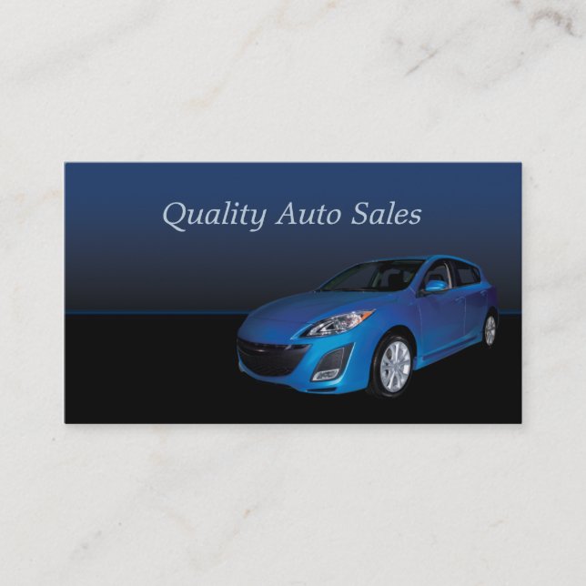 Auto Sales and Service Business Card (Front)