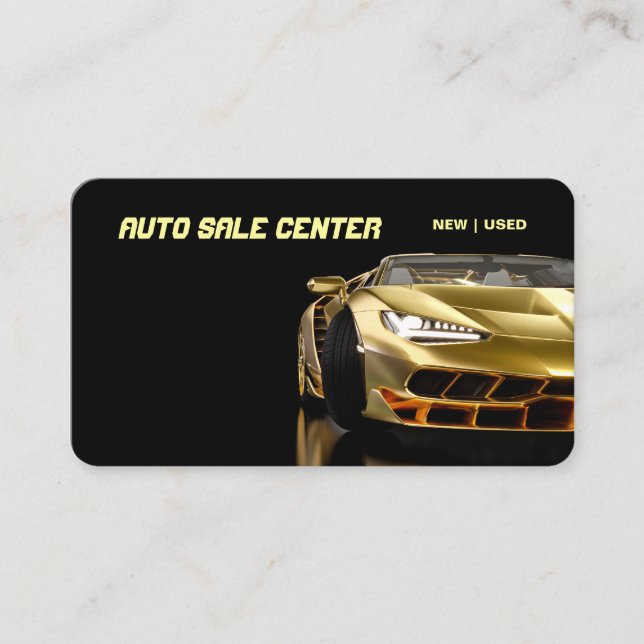Auto Sales and Service Business Card (Front)
