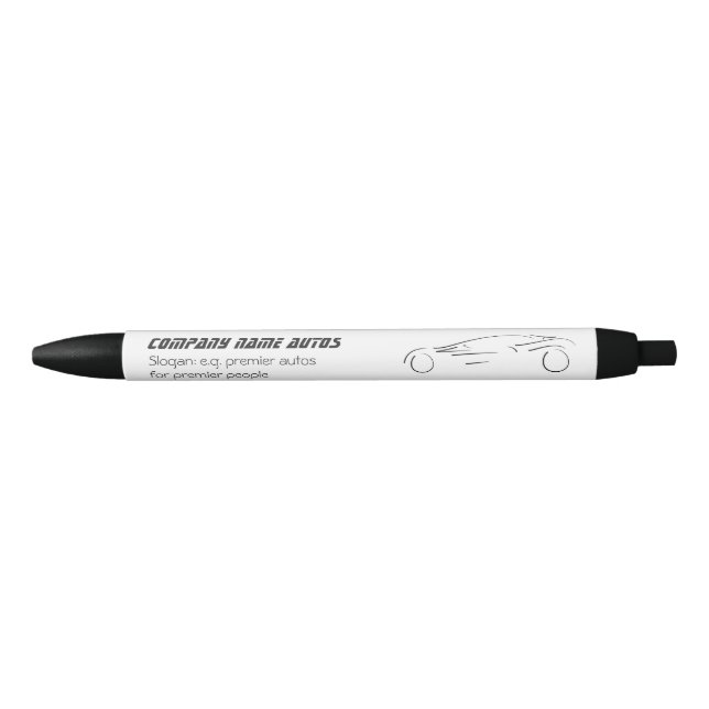 Auto Sales Showroom - Sportscar template Black Ink Pen (Front)