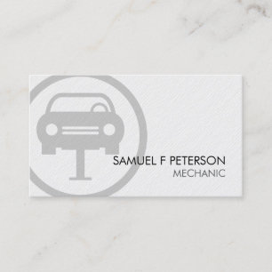 Auto Service Mechanic Bold Icon Business Card