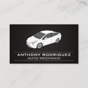 Auto Service White Automobile Business Card