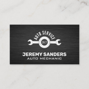 Auto Service Wrench Mechanic Logo Business Card