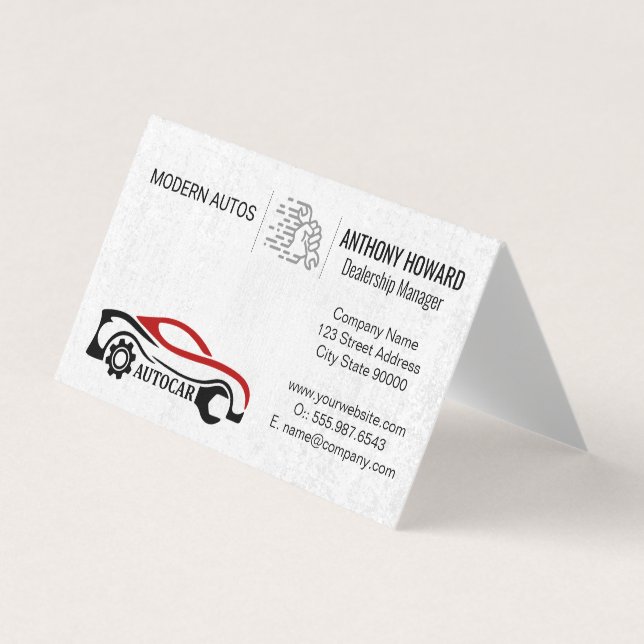 Auto Services | Car Dealership | Car Parts Business Card (Front)
