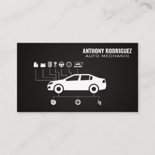 Auto Services   Diagram Business Card