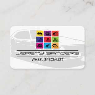 Auto Services Icons   Car Care Business Card