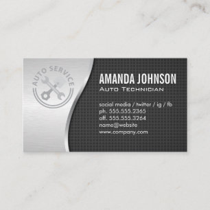 Auto Services   Mechanic   Tech Business Card