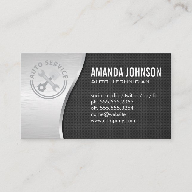 Auto Services | Mechanic | Tech Business Card (Front)