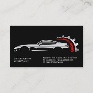 Auto Services Mechanic Technician Business Card