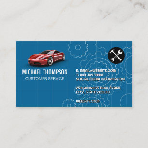 Auto Services   Technicians Car Repair Business Card