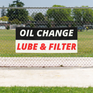 Auto Shop Oil Change Lube And Filter Banner