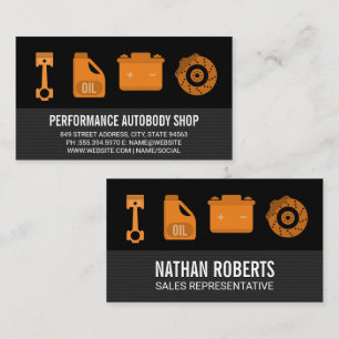Auto Shop Repair Tools and Hardware Business Card