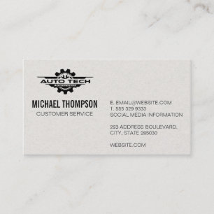 Auto Smog Tech Car Services Business Card