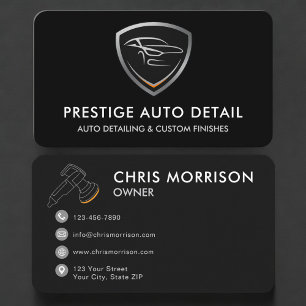 Auto Spa Car Detailing Cleaning Business Card