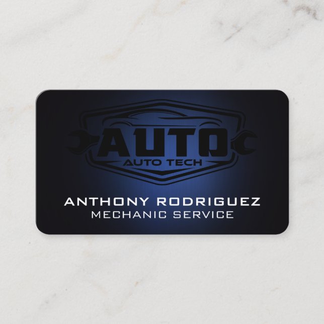 Auto Tech Mechanic | Car Care Business Card (Front)