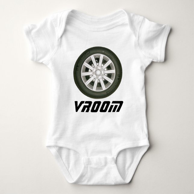 Auto Tire/Wheel Baby Bodysuit (Front)