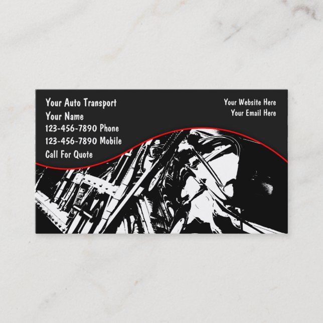 Auto Transport Business Cards (Front)
