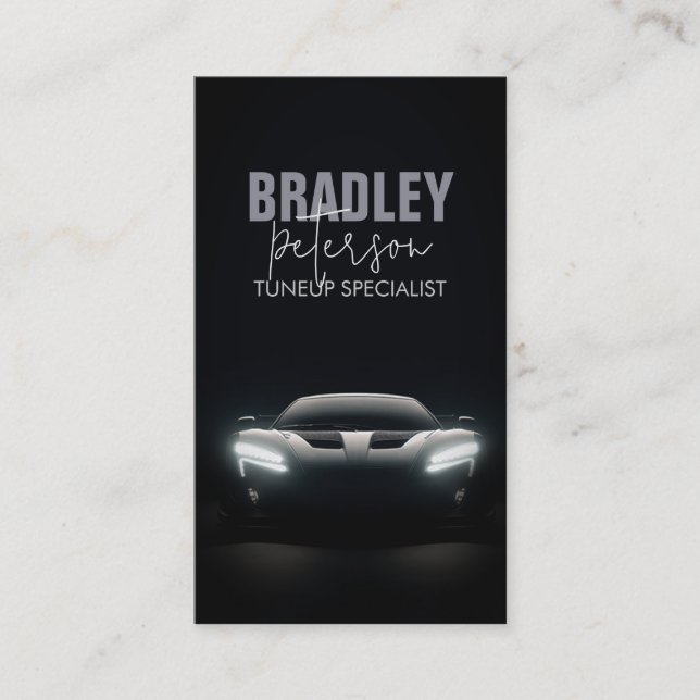 Auto Tuneup Car Mechanic Repair Business Card (Front)