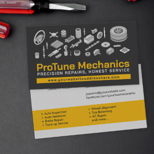 Auto Vehicle Repair - Mechanic  Business Card