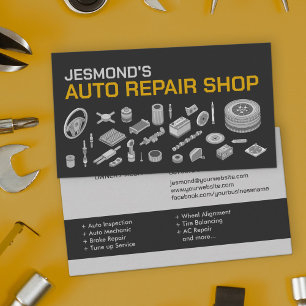 Auto Vehicle Repair - Mechanic Business Card