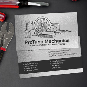 Auto Vehicle Repair - Mechanic  Business Card