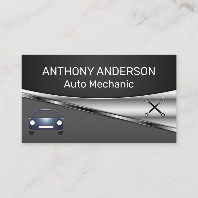 Auto Vehicle | Wrenches | Mechanic Business Card (Front)