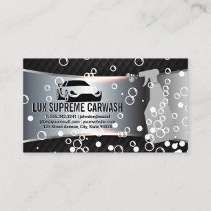 Auto Wash Logo   Soap Bubbles Business Card