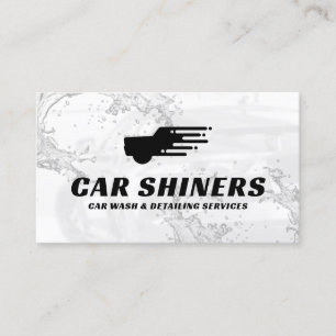 Auto wash service logo business card