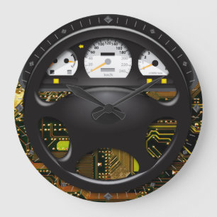 Auto Wheel 2 Wall Clock Options