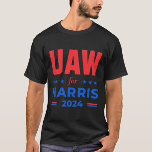 Auto Workers For Harris 2024 Uaw Red Strike Kamala T-Shirt