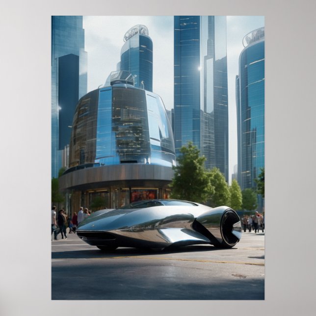 Auto Wow! Futuristic Car Poster (Front)